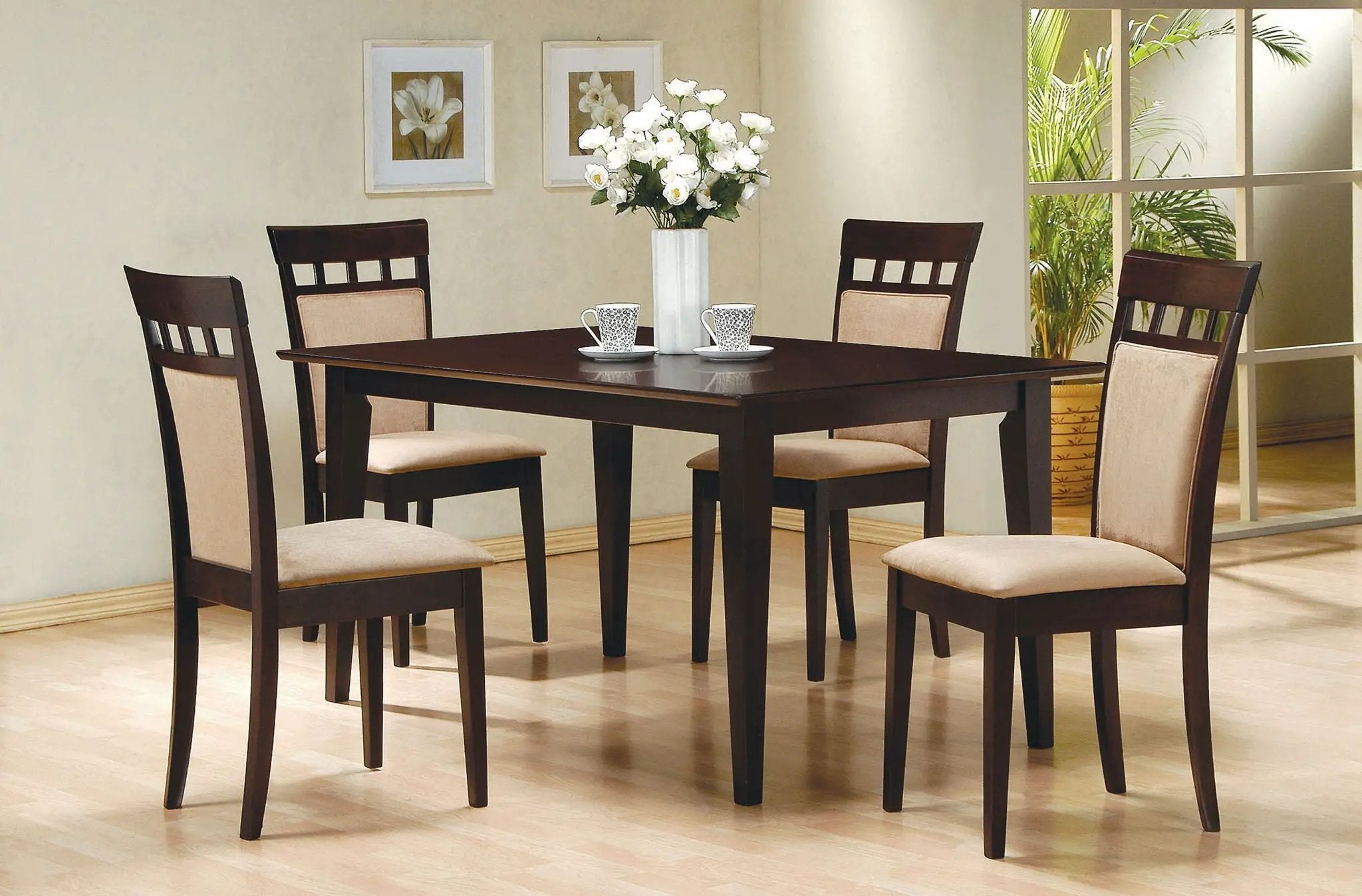 Gabriel 5-piece Rectangular 59-inch Dining Set Cappuccino by Unique Piece Furniture