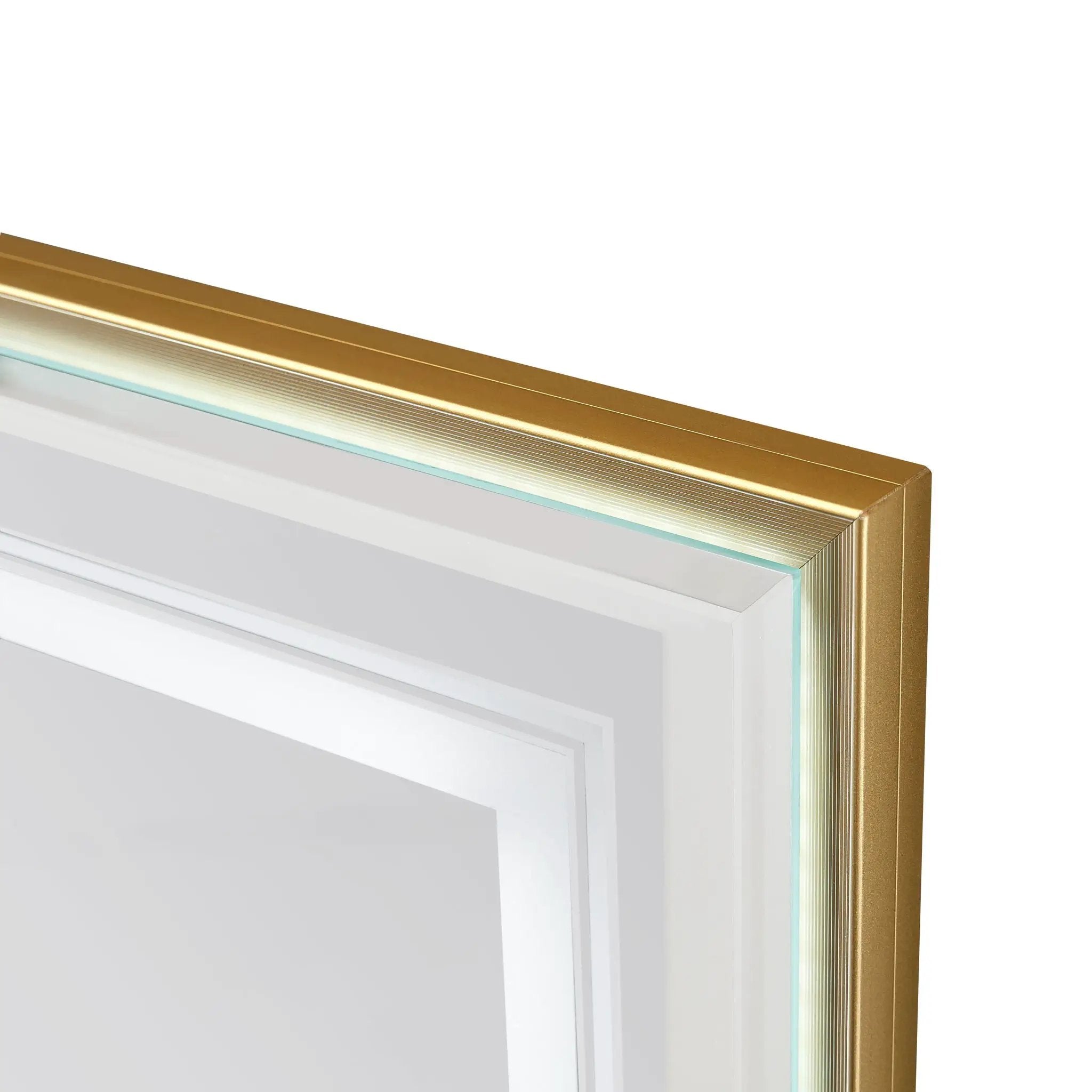 LED Bathroom Beveled Mirror, 3000 - 6000K Gradient Front And Backlit LED Mirror For Bathroom, 3 Colors Dimmable, Ip54 Enhanced Anti Fog by HouseOfZazla