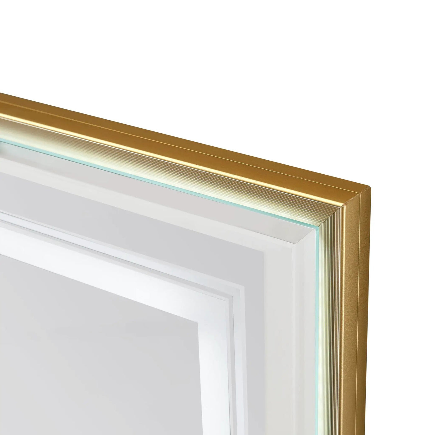 LED Bathroom Beveled Mirror, 3000 - 6000K Gradient Front And Backlit LED Mirror For Bathroom, 3 Colors Dimmable, Ip54 Enhanced Anti Fog by Unique Piece Furniture