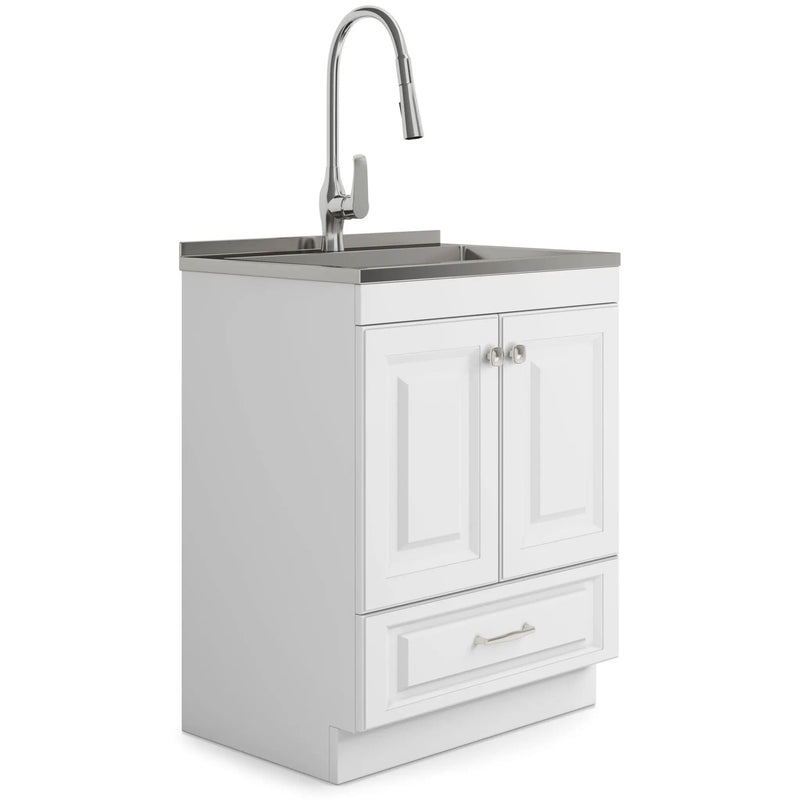 Lawrence - Laundry Cabinet With Faucet And Stainless Steel Sink by Unique Piece Furniture