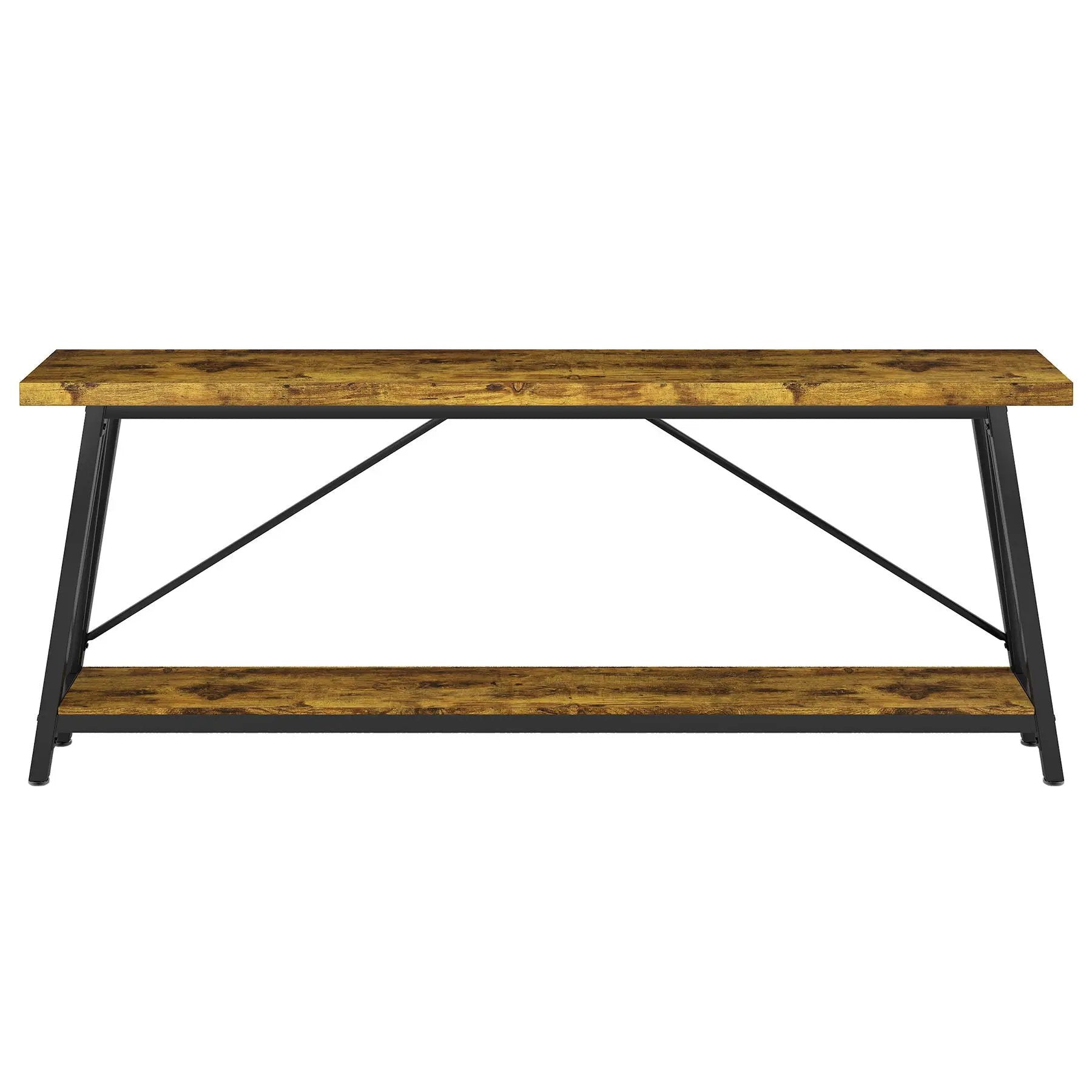 Extra Long Sofa Table For Hallway, Entryway & Living Room - Rustic Brown by HouseOfZazla