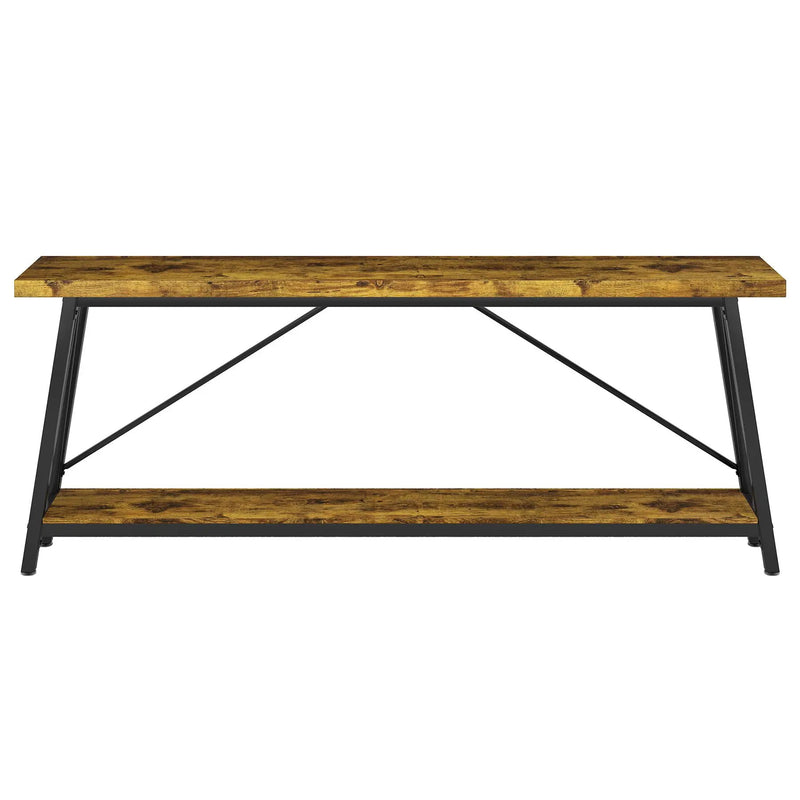 Extra Long Sofa Table For Hallway, Entryway & Living Room - Rustic Brown by HouseOfZazla