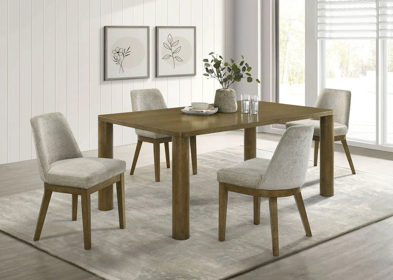 Castlewood 71-inch Rectangular Wood Dining Table Brown Oak by Unique Piece Furniture
