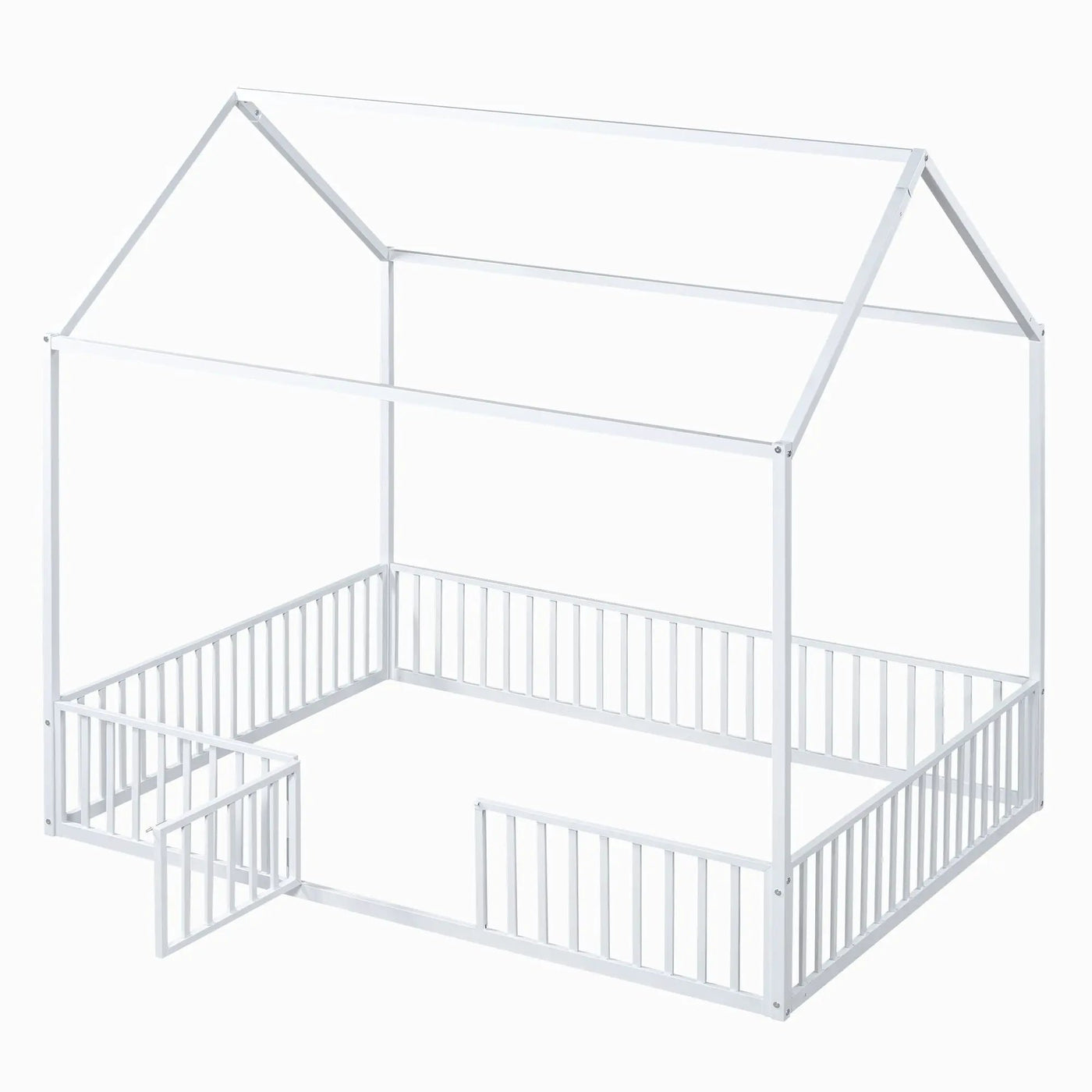 Metal House Bed With Fence And Door by Unique Piece Furniture