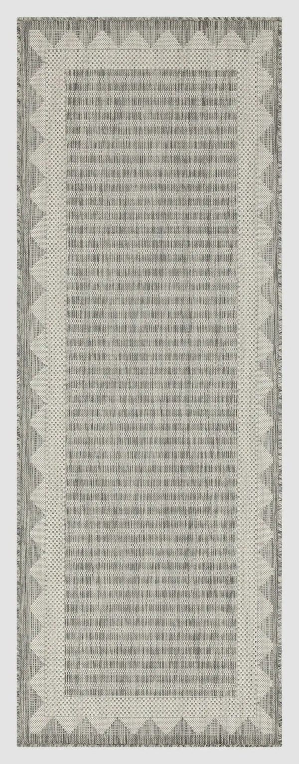Sunshine - 2'7" X 7'3" Indoor, Outdoor Area Rug, Polypropylene - Silver
