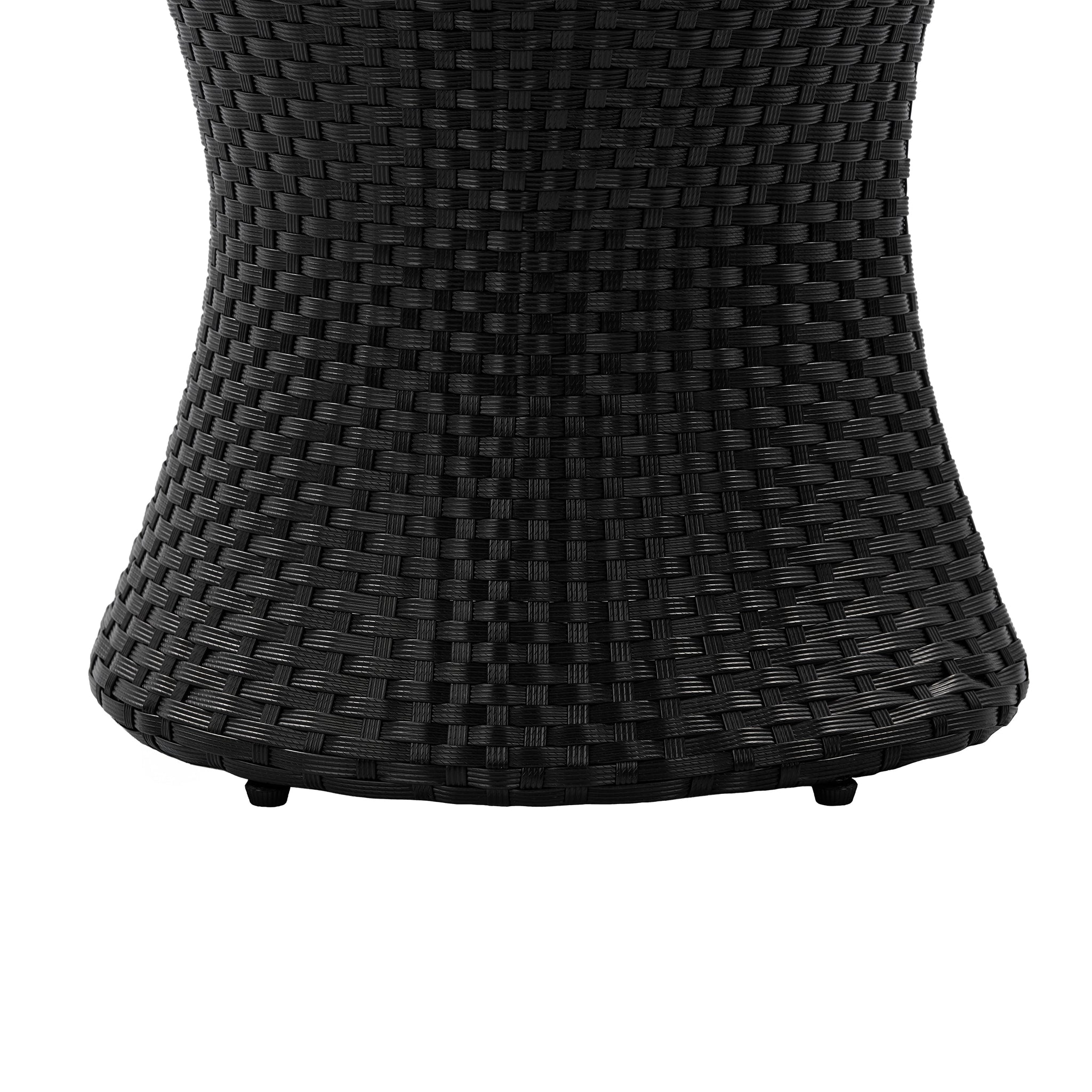 KONO Hourglass Rattan Table with No Glass Top by HouseOfZazla