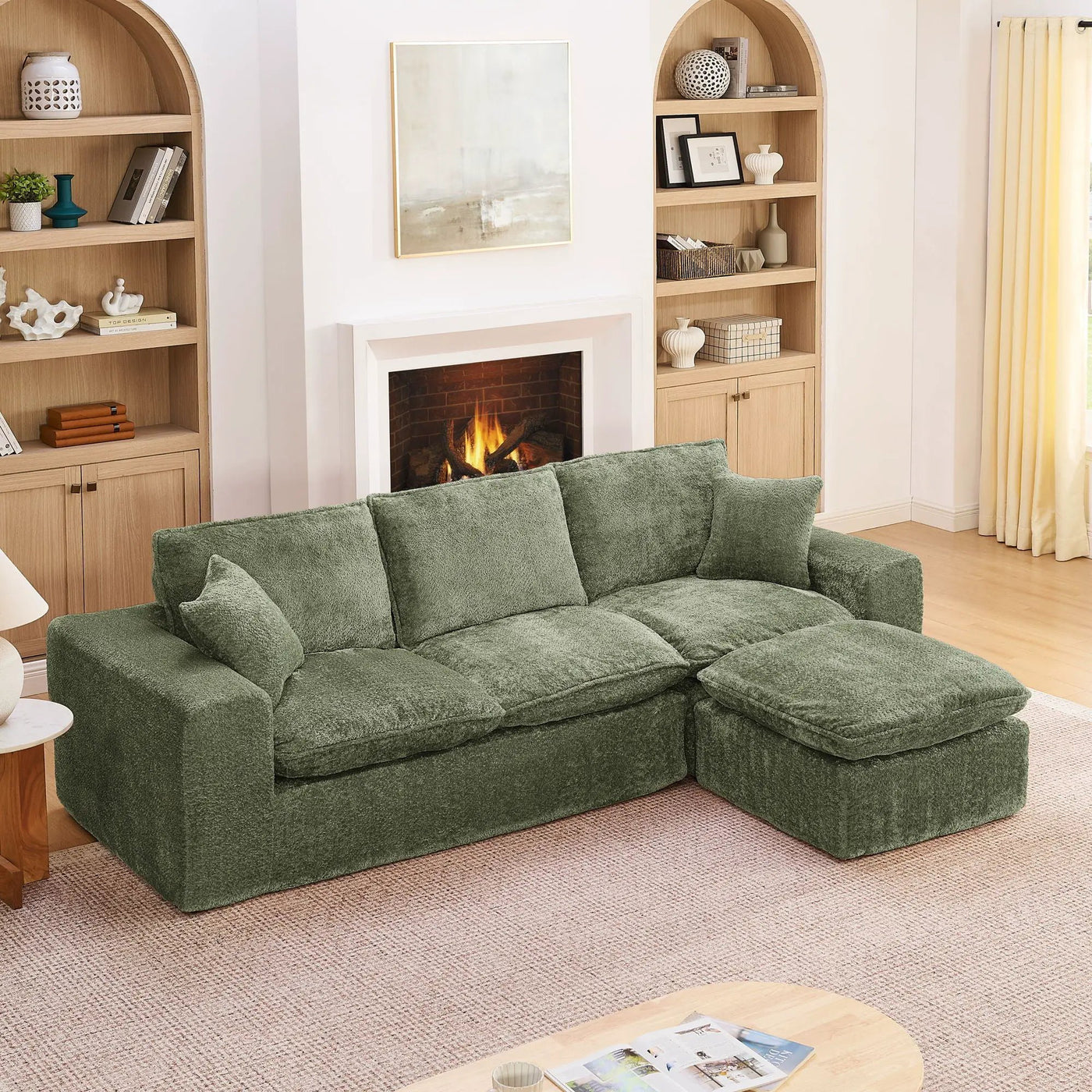 Sectional Sofa With Moveable Ottoman by Unique Piece Furniture