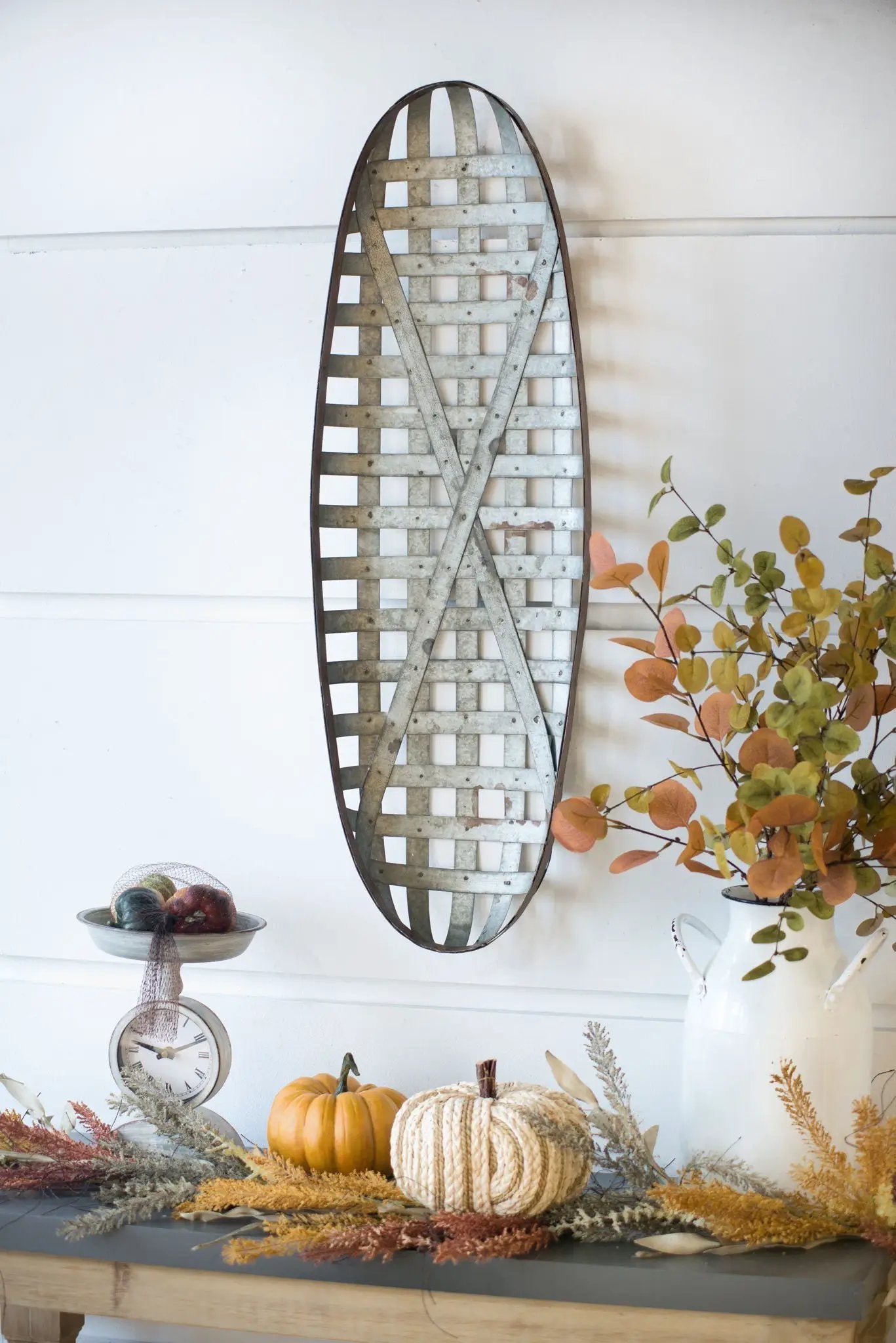 Metal Wall Art With Grid Pattern - Silver by Unique Piece Furniture