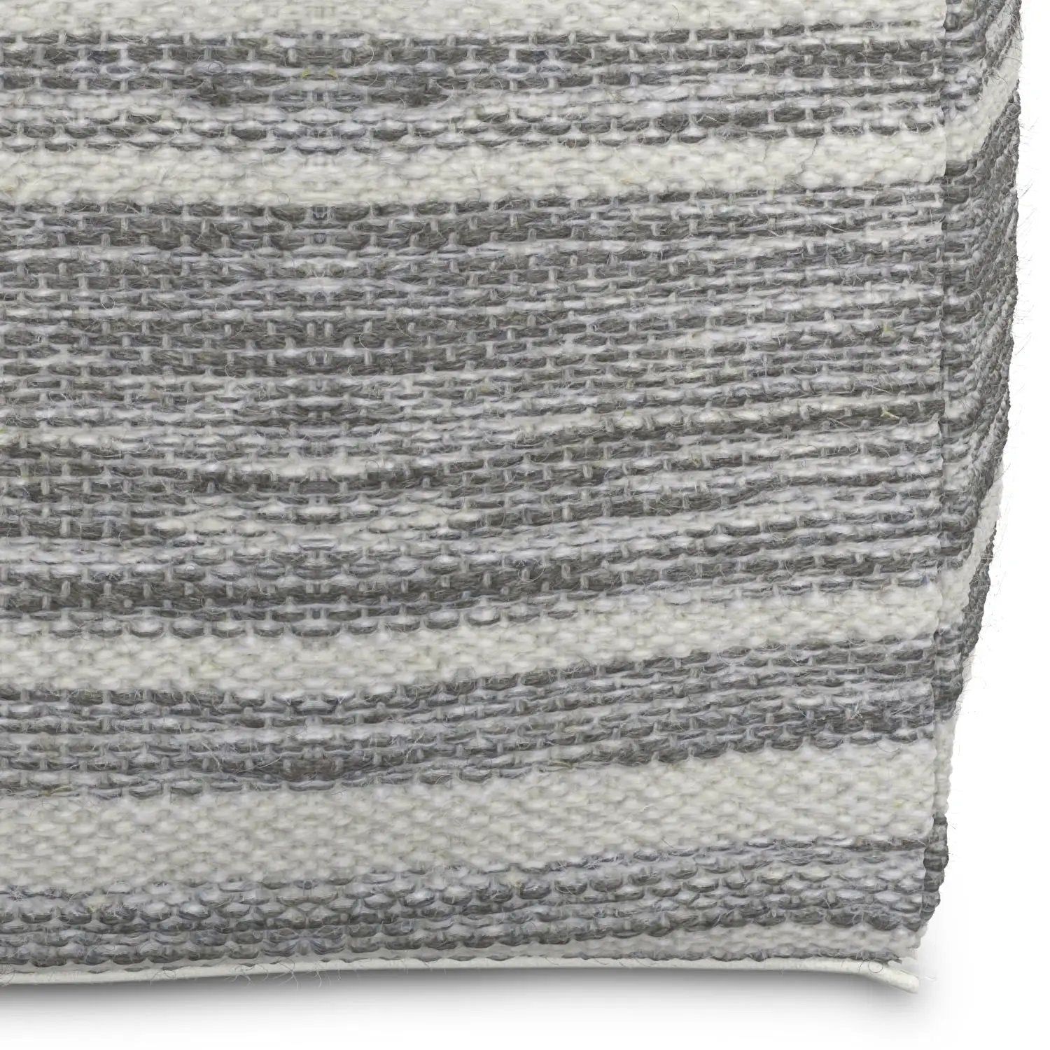 Carina - Square Woven Pouf - Black White by Unique Piece Furniture