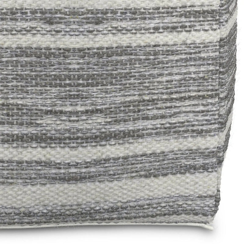 Carina - Square Woven Pouf - Black White by Unique Piece Furniture