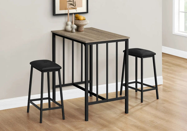 3 Piece Dining Set, Counter Height, Rectangular, Small, Contemporary & Modern