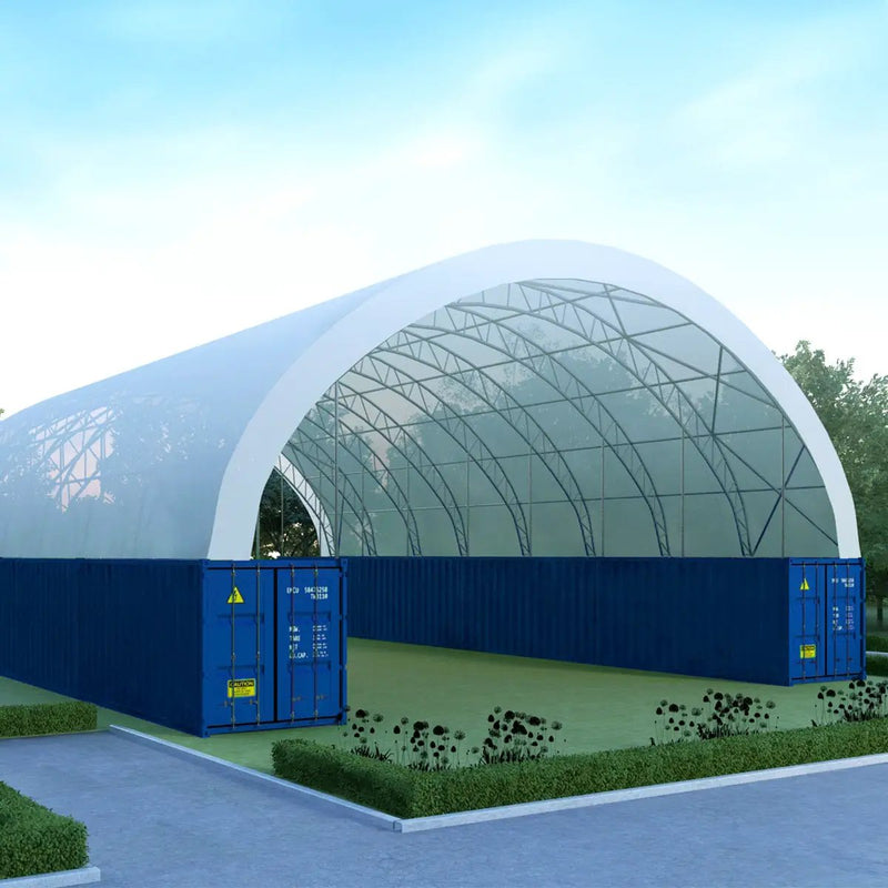 60'x80'x15' Double Truss Container Canopy Shelter by Chery Industrial