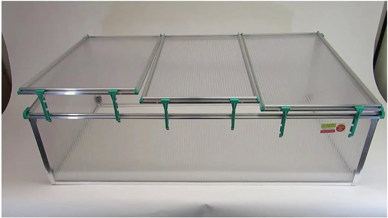 Victorian Cold Frame Gardening Kit - Metal Frame, 3 Windows, 59x32x4 Inches 142 by GreenHaven Gardens
