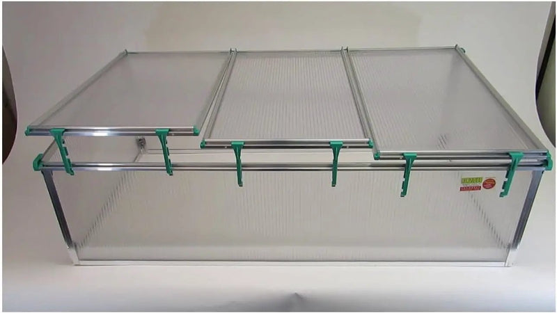 Victorian Cold Frame Gardening Kit - Metal Frame, 3 Windows, 59x32x4 Inches 142 by GreenHaven Gardens
