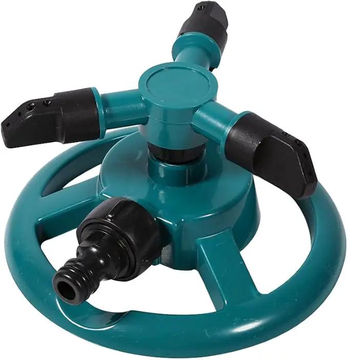 ViaGasaFamido Garden Sprinkler Automatic 360° Circle Rotating Watering Sprinkler Irrigation System Lawn Sprinkler with 3 Nozzle Pipe Hose for Yard Large Area by GreenHaven Gardens