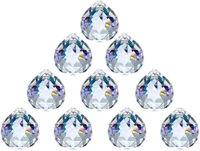 Crystal Ball Prism 40 mm/1.57 Inch Decorative Ball for Chandelier Window Suncatcher 10 Pack Rainbow Maker by GreenHaven Gardens