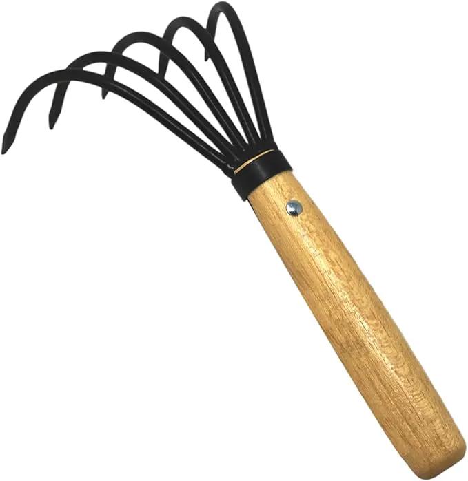 KAKURI Hand Cultivator Garden Tool 10", Handheld Rake for Weeding, Digging, Cultivating, Hand-Forged Japanese Steel, Made in Japan by GreenHaven Gardens
