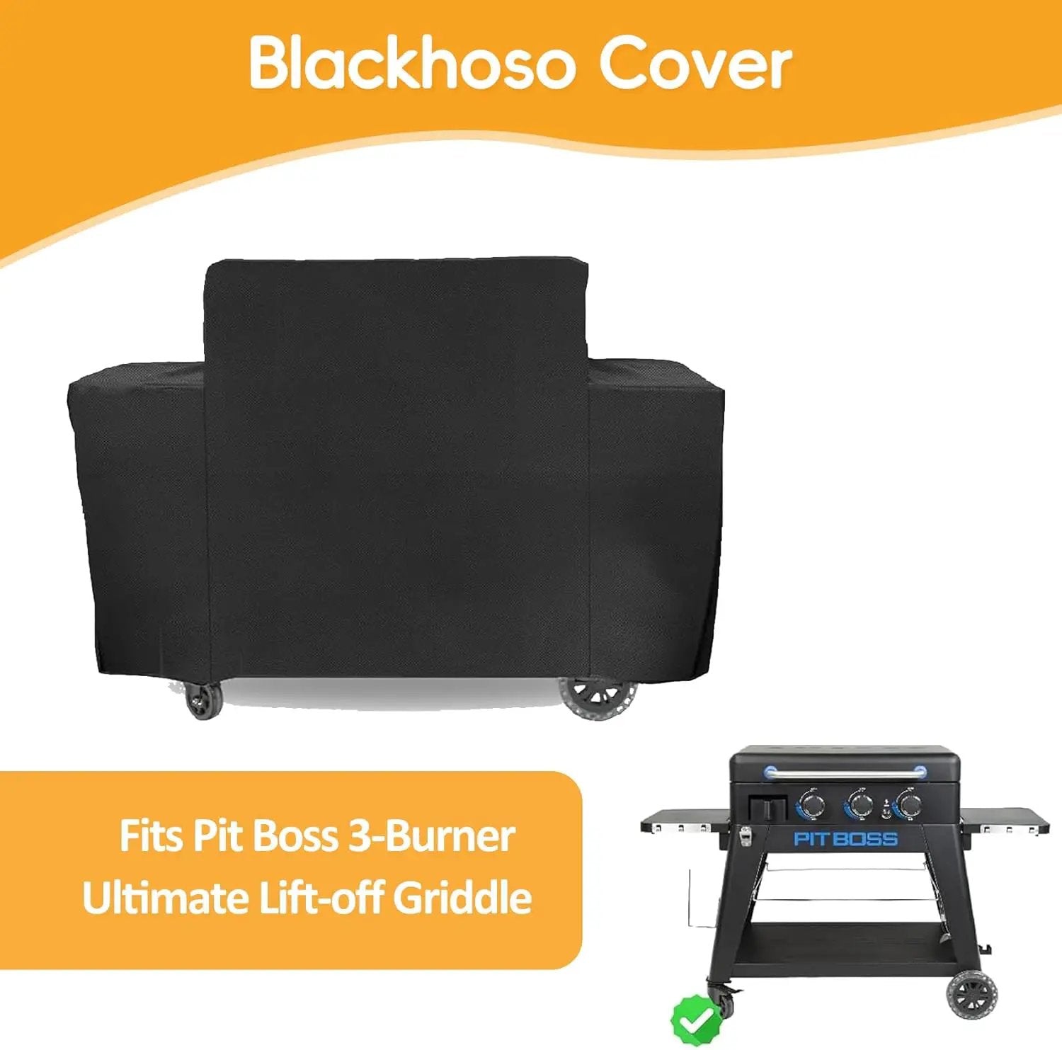 Grill Cover for Pit Boss 3-Burner Ultimate Lift-Off Griddle, Waterproof UV Resistant Pit Boss Cover, Outdoor Grill Accessories for PitBoss Sierra Griddle 3B Ultimate by GreenHaven Gardens
