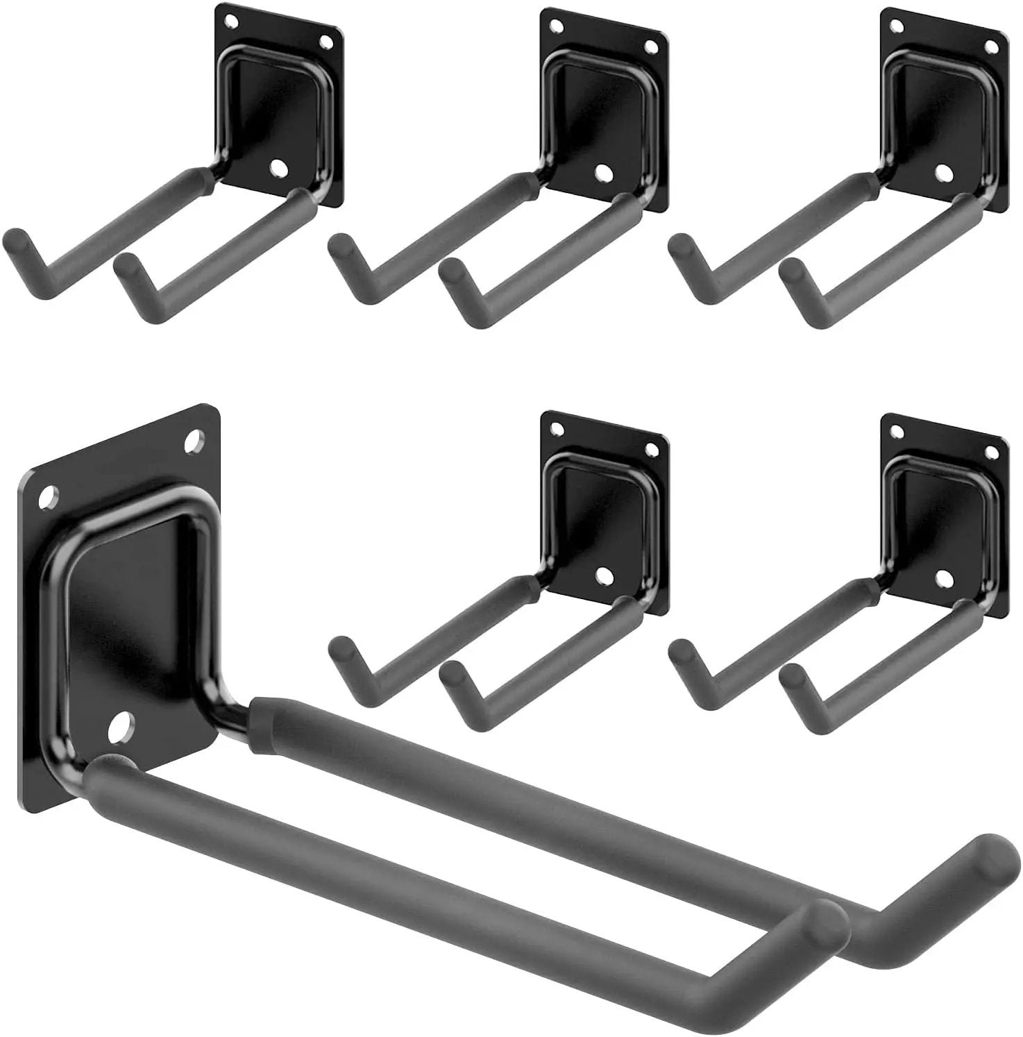 6 Packs 7.8inch Heavy Duty Garage Hooks, Garage Storage Organizer for Tool Organization, Shed Metal Utility Hooks Hanger for Tires, Bikes, Shed, Chair, Ladder, Ski and Snowboard by GreenHaven Gardens