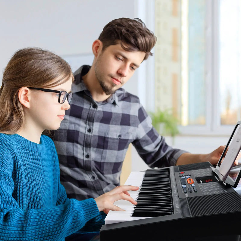 61-Key Electronic Keyboard Piano with 3 Teaching Modes LED Display and Dual Keyboard by DirectDeals