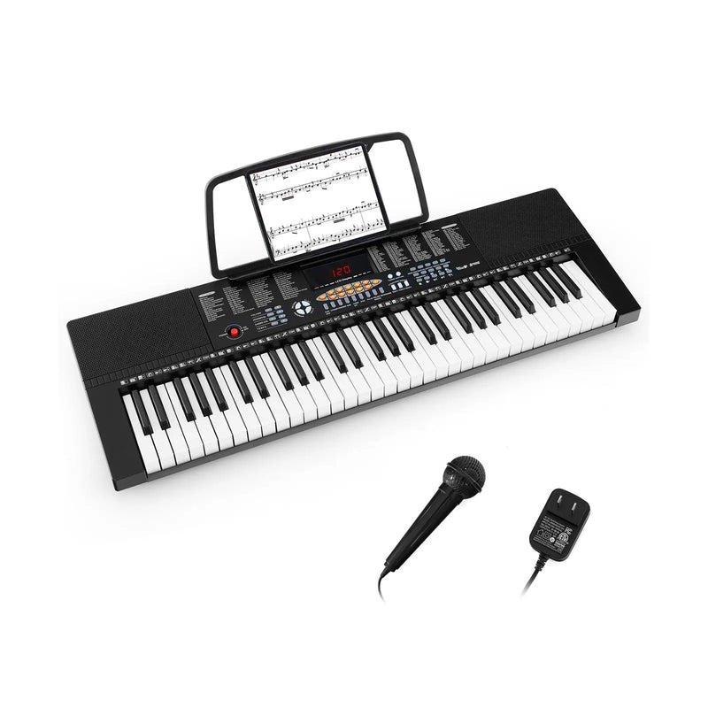 61-Key Electronic Keyboard Piano with 3 Teaching Modes LED Display and Dual Keyboard by DirectDeals