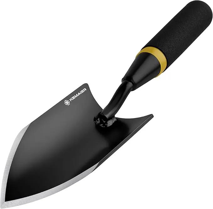 Heavy Duty Gardening Hand Trowel - Carbon Steel Garden Trowel with Rubberized Handle, Ideal for Soil Planting, Digging, Transplanting by GreenHaven Gardens