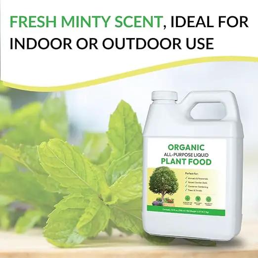 Organic All-Purpose Liquid Plant Food - Use on All Outdoor Plants: Flower Beds, Vegetable Gardens, Container Gardening | Concentrated Liquid Fertilizer Alternative (32oz, 2 Pack, Mixes to 64 Gallons) by GreenHaven Gardens