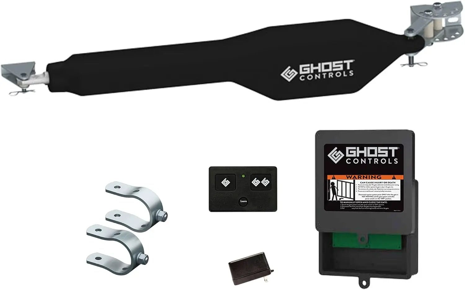 Ghost Controls Heavy-Duty Automatic Gate Opener Kit for Swing Gates with Long-Range Gate Opener Remote - Model TSS1 by GreenHaven Gardens