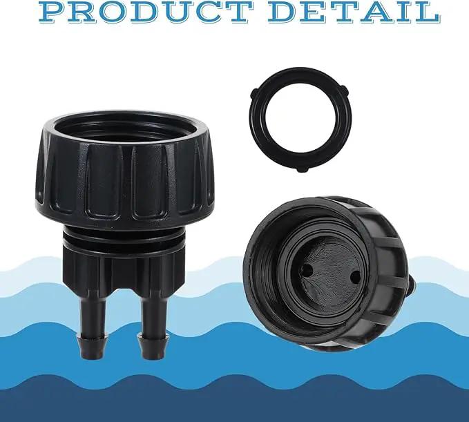8pcs Garden Hose Adapters, 3/4'' Faucet Convert to 1/4'' Drip Irrigation Tubing, Drip Irrigation Hose Connectors for Outdoor Watering, Fittings with 8pcs Rubber Washers (2 Barbs) by GreenHaven Gardens