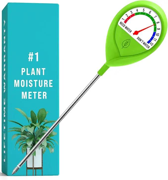 GROWIT Soil Moisture Meter for Plants - Plant Moisture Meter for House Plants - No Batteries Required by GreenHaven Gardens