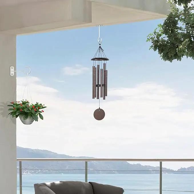 Plant Hook 6inch,Plant Hanger Shepherds Plant Bracket for Wall Hanging Wind Chimes Lanterns,Bird Feeder,Flower Basket,Home Decor Indoor & Outdoor 2 Pack by GreenHaven Gardens
