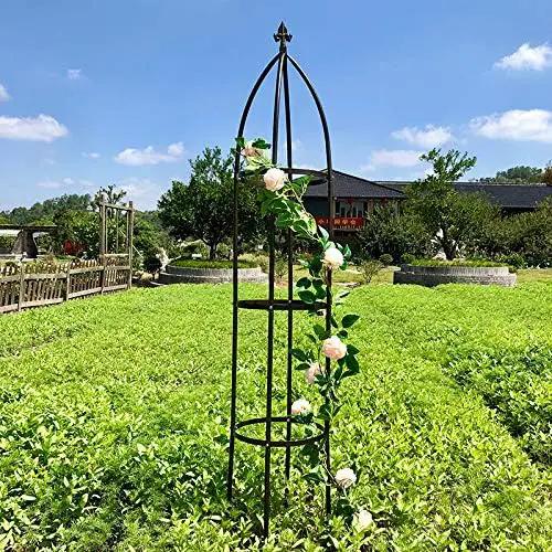 Garden Arch Trellis for Climbing Plants Rose Thicken Metal Wedding Arches Arbor Ceremony Party Outdoor Floral Decor Bronze by GreenHaven Gardens