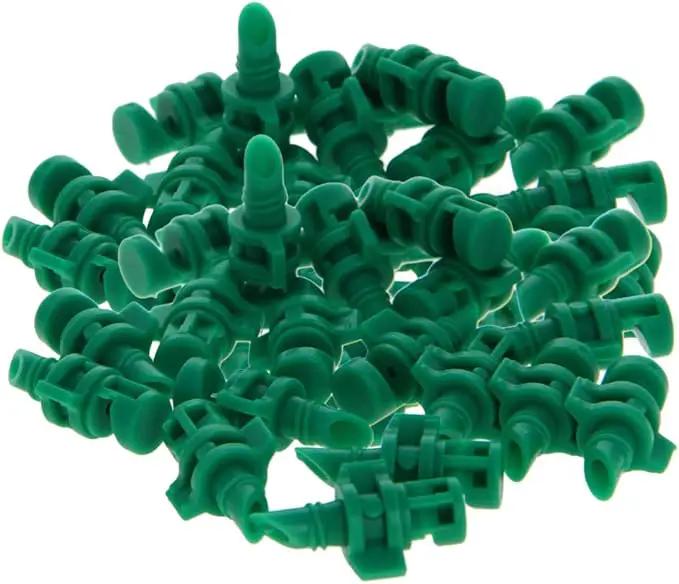 MroMax 50Pcs 180 Degree Micro Sprayer Automizing Sprinkler Nozzle Hydroponic Aeroponic Misters Fan Jet for Miniature Garden Lawn Plant Irrigation System Green by GreenHaven Gardens
