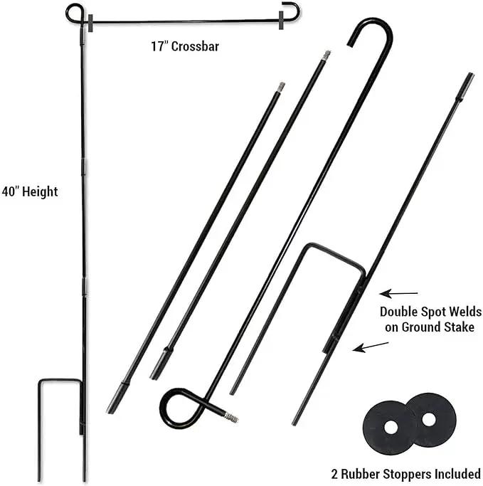 WinCraft Baltimore Ravens 3 Time Champions Garden Flag and Pole Stand Holder by GreenHaven Gardens