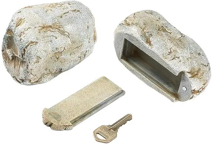 Hide-A-Key Fake Rock Security Safe Storage,Looks and Feels Like a Real Rock Spare Key,Safely Hiking Your Spare Key Outdoor,Yard or Garden Diversion Safes,Outdoor Statue. by GreenHaven Gardens