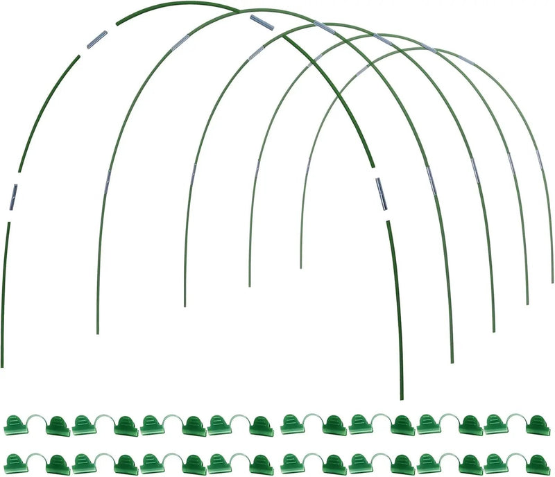 MAXPACE Greenhouse Hoops for DIY 2.7ft or Wider Grow Tunnel, Rust-Free Fiberglass Support Hoops Frame for Garden Fabric, Plant Support Garden Stakes, Gardening Supplies, 25pcs by GreenHaven Gardens