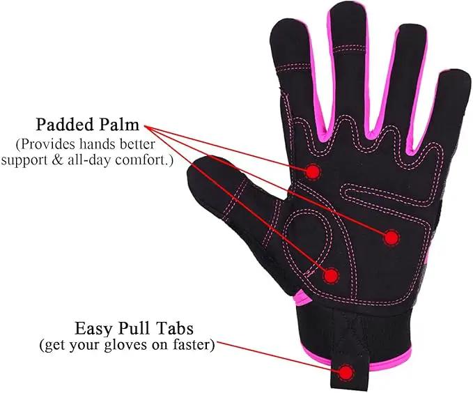 HANDLANDY Women Safety Work Gloves Utility Touch Screen Working Grip Glove for Yardwork Gardening Breathable Mechanic Gloves by GreenHaven Gardens