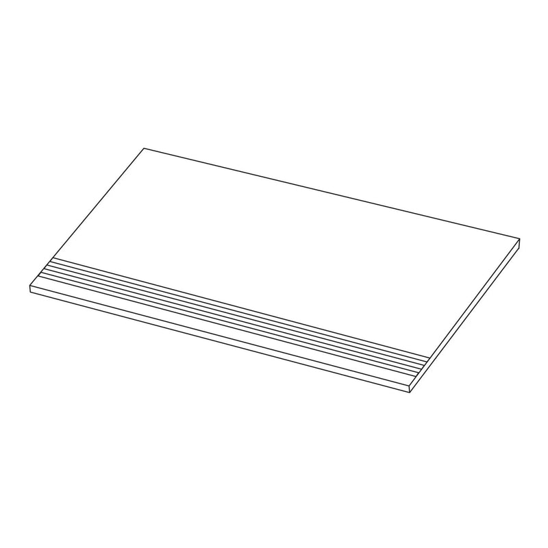Frontier20 Indiana Buff Select Grip Stair Tread Limestone Look Porcelain Moldings 12x24 by landmarkceramics