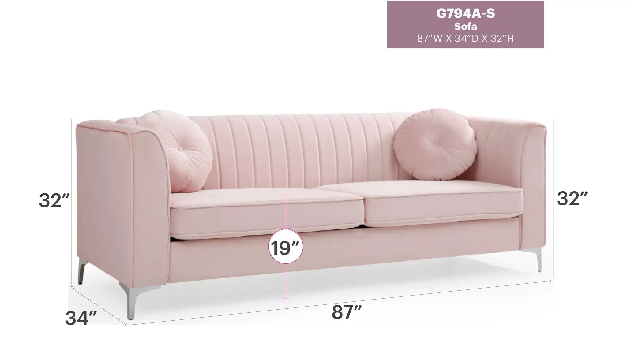 Delray - Micro Suede Sofa by Unique Piece Furniture