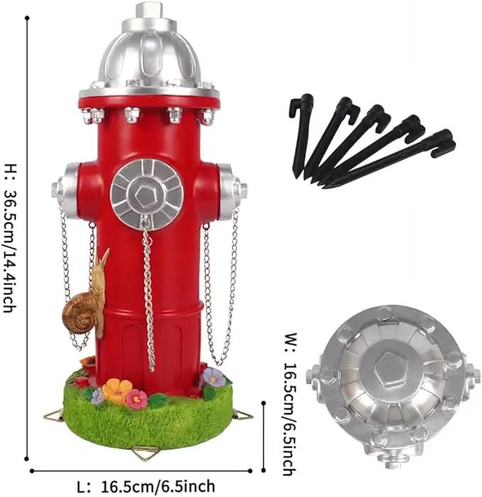 Large Dog Fire Hydrant Pee Post Training Statues with Snail Puppy Pee Training Post Resin Garden Fire Hydrant Figurines for Indoor Outdoor Decor by GreenHaven Gardens