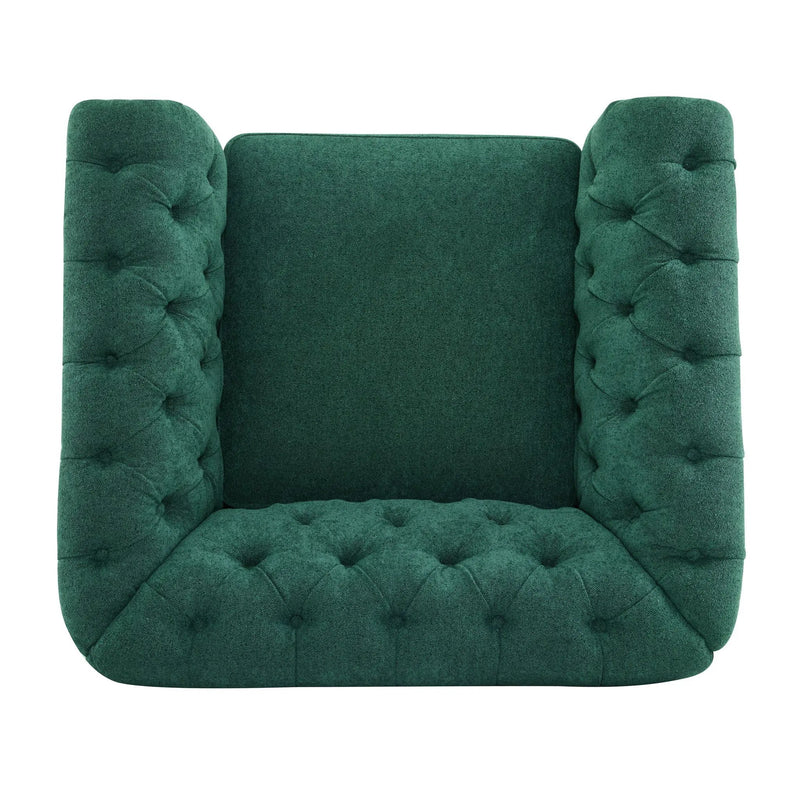 Chesterfield Style Swivel Club Chair With Button Tufted by HouseOfZazla