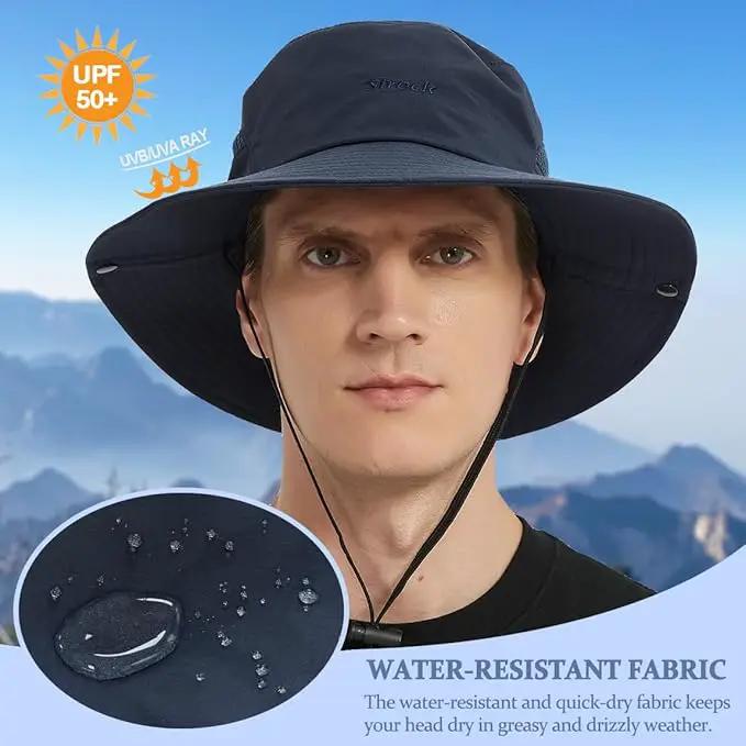 Fishing Hat, UPF50+ Wide Brim Sun Hat for Men Women, UV Protection Hiking Beach Bucket Hats Summer Safari Hat by GreenHaven Gardens