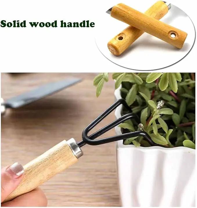 Garden Tools Set-Garden Trowel, Large Succulent Plant Transplant Trowel Set,3 Piece Large Premium Gardening Hand Kit,1 Narrow Shovel,1 Wide Shovel and 1 Garden rake Tools Set Gift for Mens and Womens by GreenHaven Gardens