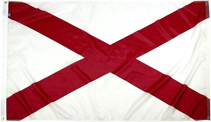 FlagSource Alabama Nylon State Flag, Made in the USA, 3x5' by GreenHaven Gardens
