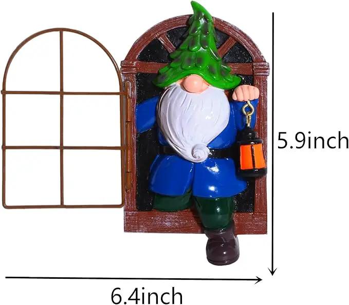 Whimsical Fairy Garden Gnome Statue, Tree Faces Decor Outdoor -5.9 Inch, Funny Garden Tree Decoration,Ideal Patio Yard Lawn Porch Decoration by GreenHaven Gardens