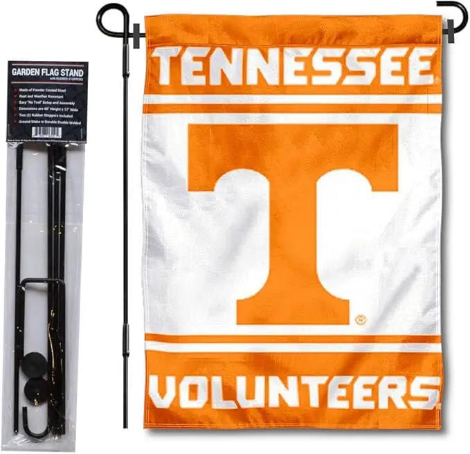 College Flags & Banners Co. Tennessee Volunteers Garden Flag with Stand Holder by GreenHaven Gardens