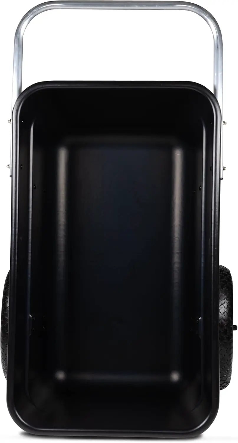Smart Carts Premium Yard Cart - Strong, Lightweight, and Perfectly Balanced (16" Air Filled Wheels) by GreenHaven Gardens