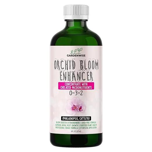 0-3-2 Giant Bloom: Orchid Bloom Enhancer - Orchid Bloom Booster - Orchid Food Fertilizer Concentrate - Chelated Nutrients for Healthy Flower & Reblooms (8 OZ) by GreenHaven Gardens