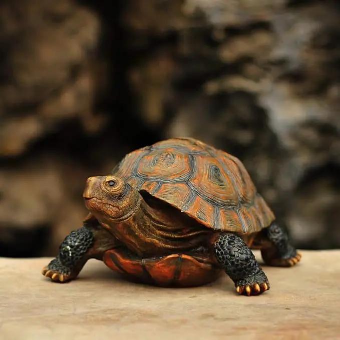 Danmu 1Pc of Polyresin Tortoise Statue, Garden Statues, Outdoor Statues, Garden Ornaments, Yard Statue for Home and Fairy Garden Decor (L 12 9/10" x 9 2/5" x 5 1/2") by GreenHaven Gardens