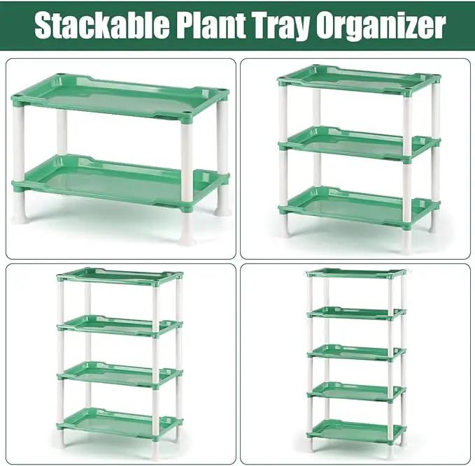 5-Tier Plant Stand with Grow Lights - Seed Starting Kit Germination Tray Full Spectrum Sunlike Plant Light for Indoor Plants, Greenhouse, Succulents, Seedlings by GreenHaven Gardens